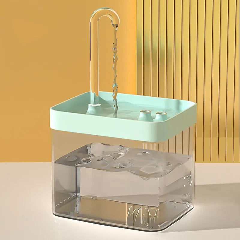 Cat Water Fountain: Transparent Electric Mute Drinking Bowl for Pet Health  petlums.com   