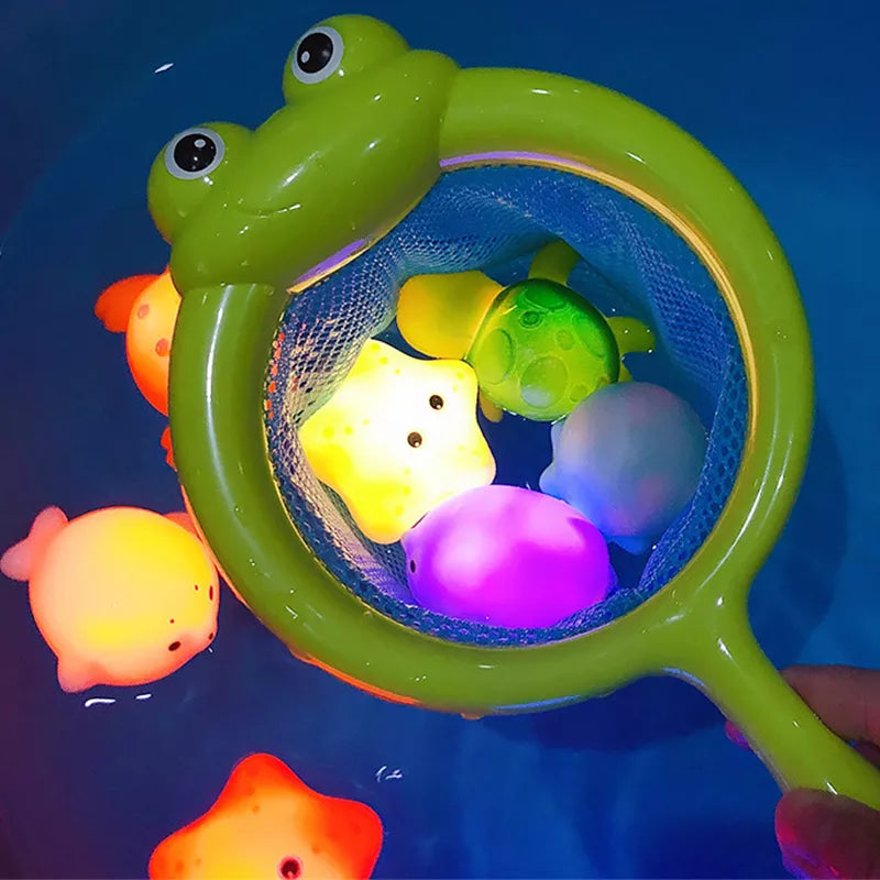 Cute Animals LED Light Up Frogs: Fun Bath Toy for Kids & Gifts  petlums.com   