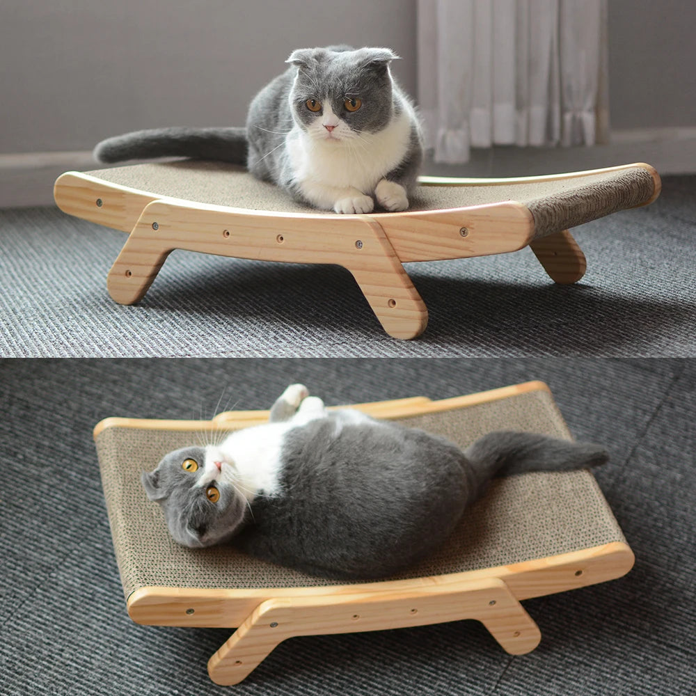 Wood Anti Cat Scratcher Cat Scratch Board Bed 3 In 1 Pad Vertical Pet Cat Toys Grinding Nail Scraper Mat Training Grinding Claw  petlums.com   