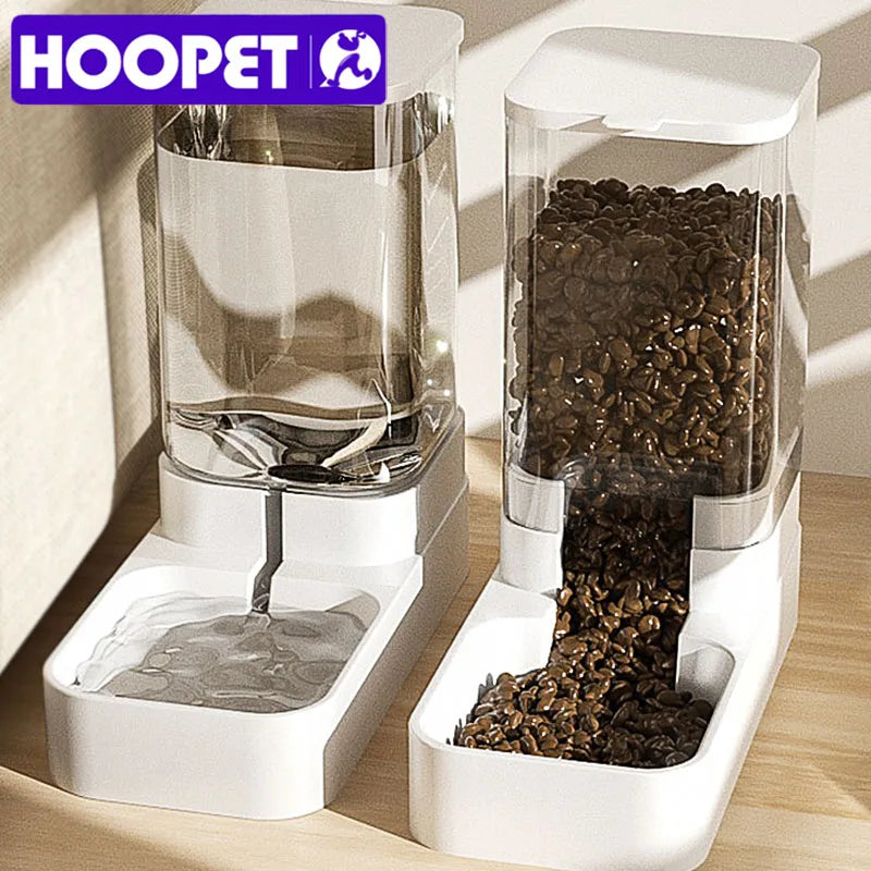 HOOPET Automatic Pet Feeder & Water Bowl Set  petlums.com   