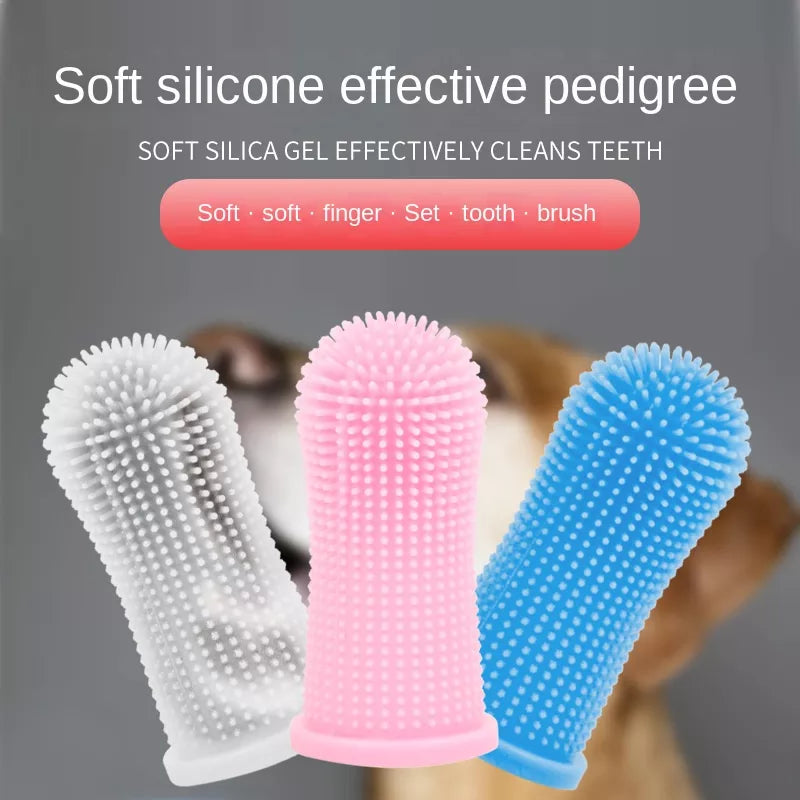 Dog Finger Toothbrush: Gentle Teeth Cleaning and Bad Breath Care  petlums.com   