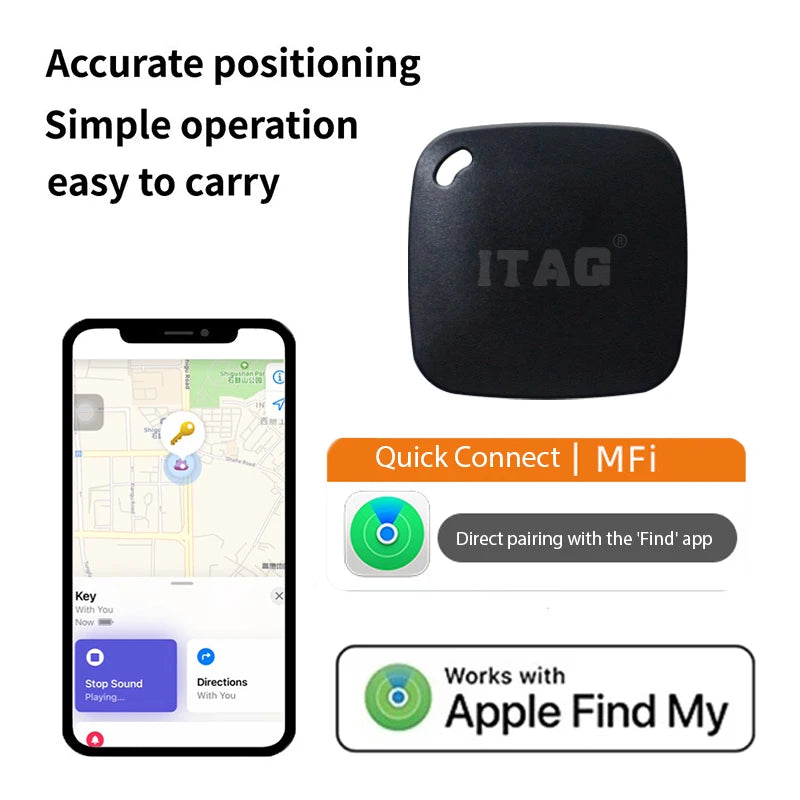 Mini Bluetooth GPS Tracker for Apple Find My Key Pet Child Finder  petlums.com   