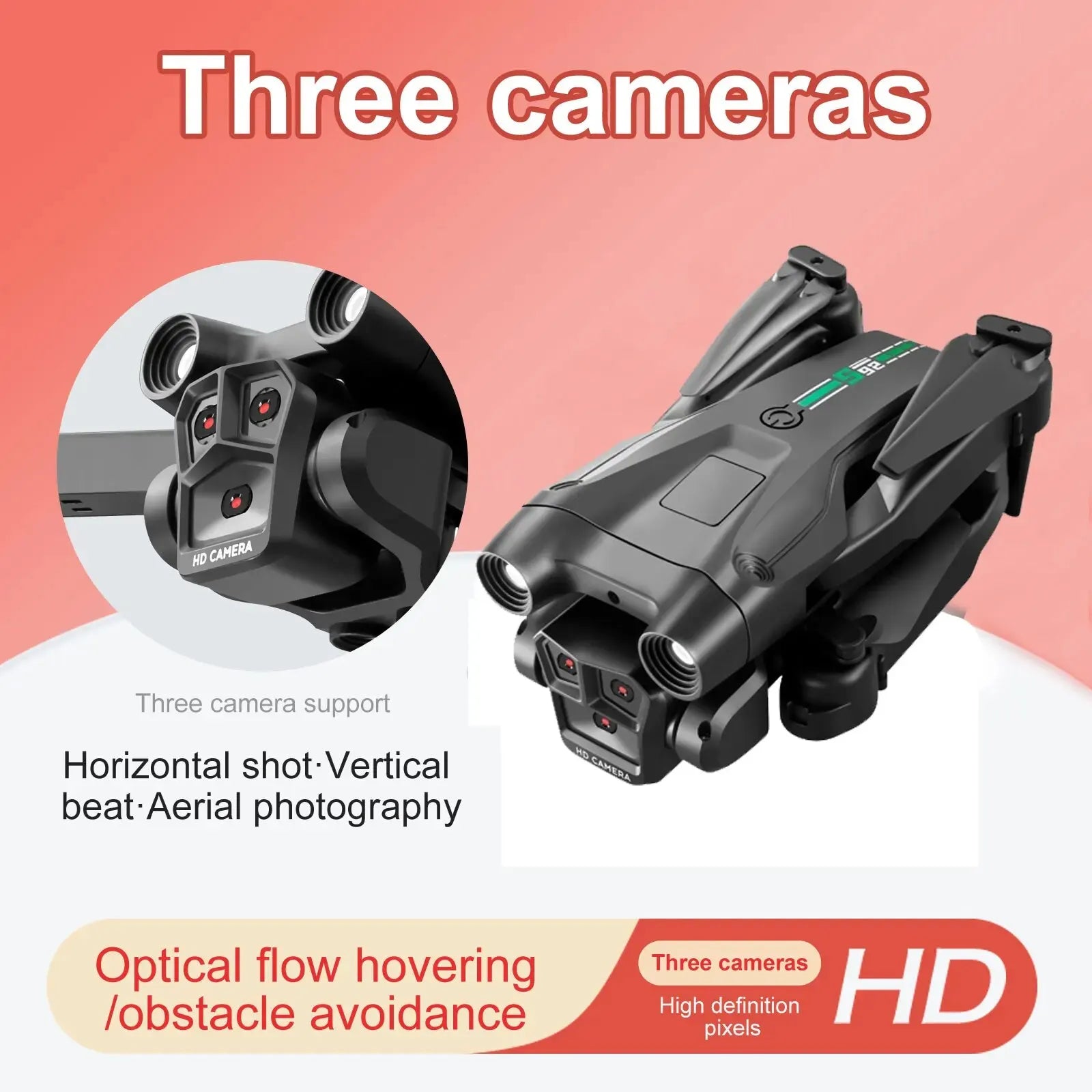 S92 HD Drone: High Grip, Foldable, Mini RC, WiFi, Aerial Photography  petlums.com   
