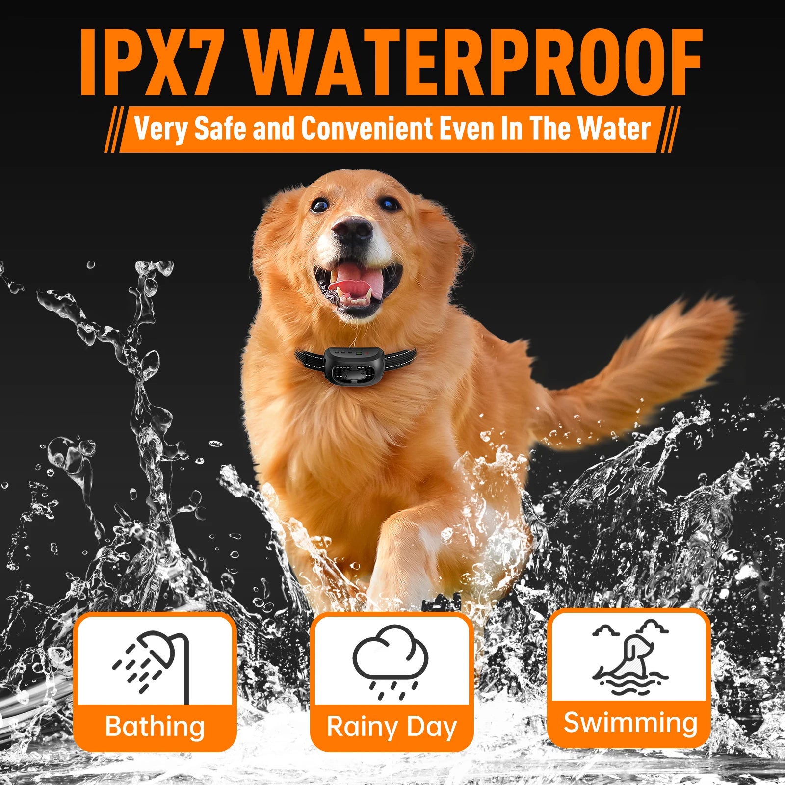 ABQP Anti Barking Training Collar: Advanced Vibration Dog Stop Waterproof  petlums.com   