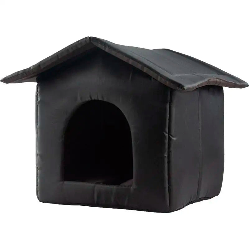 Outdoor Waterproof Cat House: Cozy Pet Shelter & Bed for Travel  petlums.com   