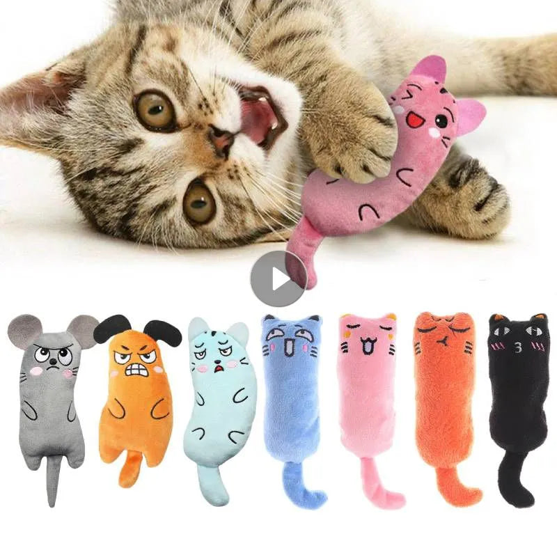 Rustle Sound Catnip Toy Cats Products For Pets Cute Cat Toys Kitten Teeth Grinding Cat Soft Plush Thumb Pillow Pet Accessories  petlums.com   