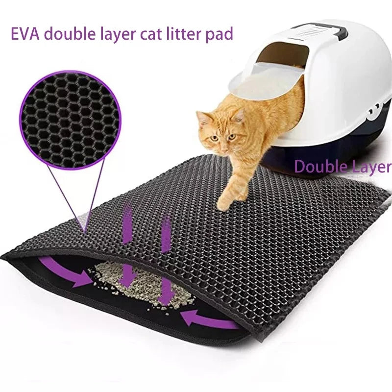 EVA Cat Litter Pad: Waterproof Non-slip Filter Washable Floor Mat  petlums.com   