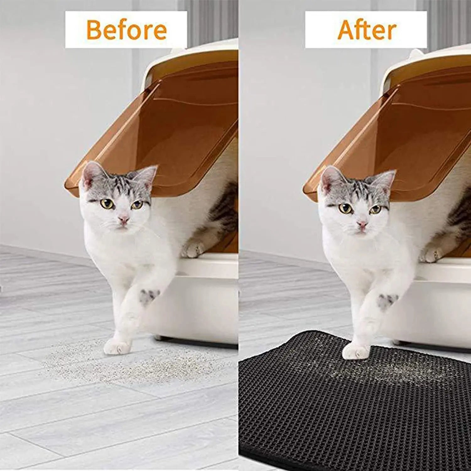 Waterproof Double Layer Cat Litter Mat: Clean, Non-slip, Washable Bed Mats  petlums.com   