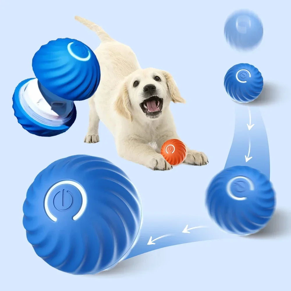 Interactive Smart Dog Toy Ball: Engaging USB Moving Bouncing Pet Fun  petlums.com   