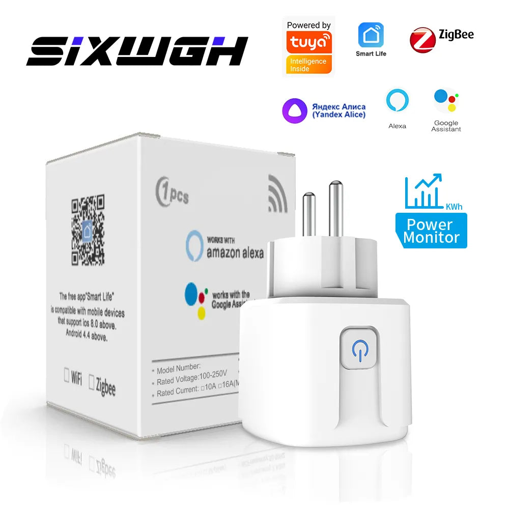 SIXWGH Zigbee Smart EU Plug: Ultimate Smart Home Socket  petlums.com   