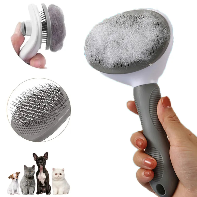 Pet Grooming Brush & Comb Set for Dogs & Cats: Stainless Steel Massage Tools  petlums.com   