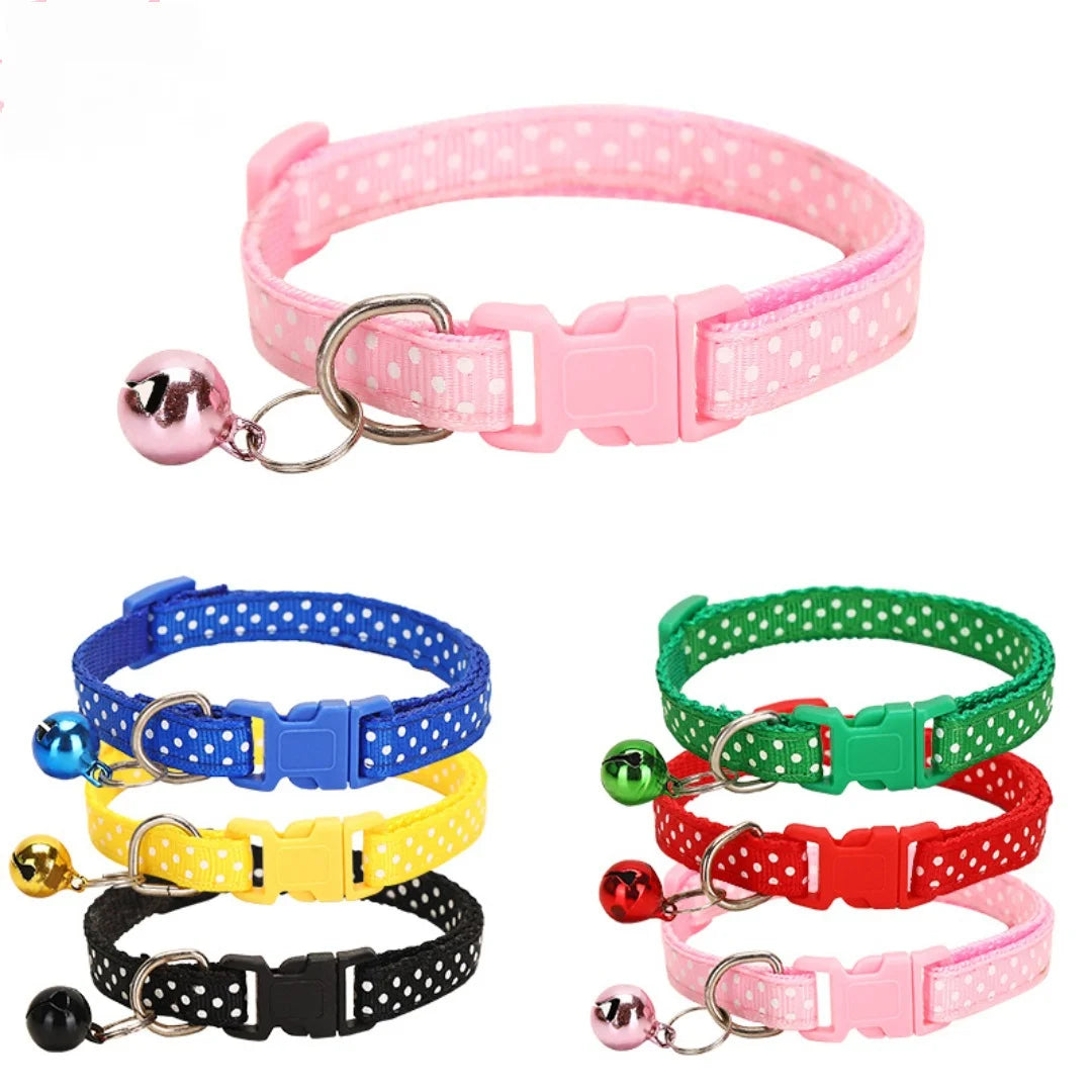 Reflective Pet Collar with Bell Dot Design: Enhance Visibility, Comfort, and Style  petlums.com   