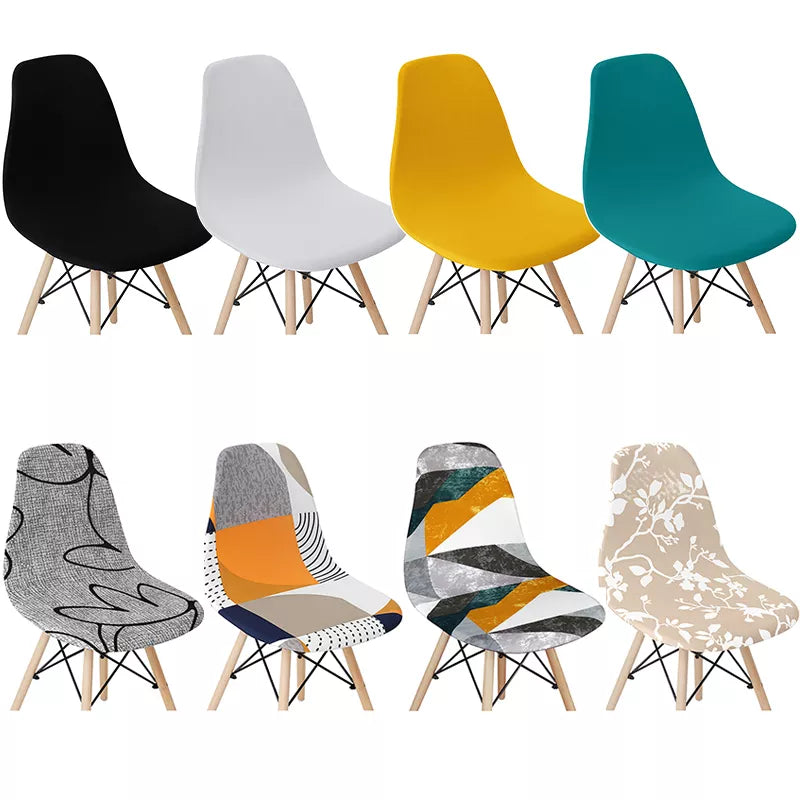 Shell Chair Cover Stretch Dining Seat Covers for Home Bar Hotel Party  petlums.com   