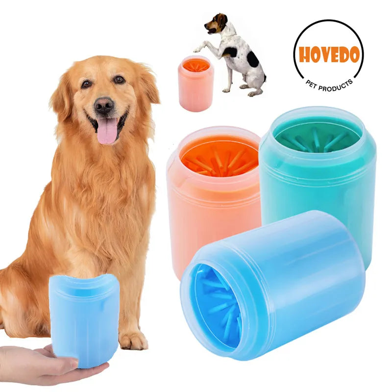 Dog Paw Cleaner Cup Soft Silicone Combs Portable Outdoor Pet towel Foot Washer Paw Clean Brush Quickly Wash Foot Cleaning Bucket  petlums.com   