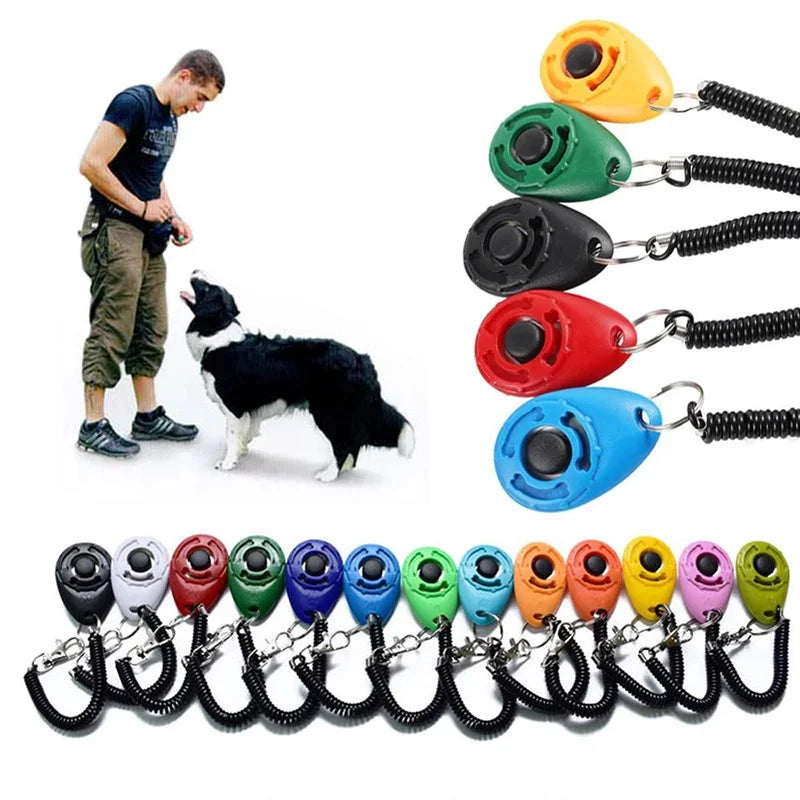 Dog Training Clicker Pet Cat Dog Click Trainer Various Style Aid Adjustable WristStrap Sound Key Chain Dog Repeller Pet Product  petlums.com   