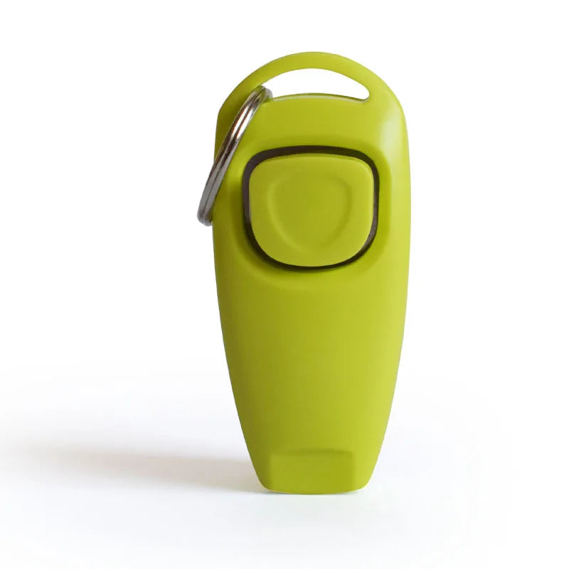 Dog Training Combo Clicker Whistle Kit: Train & Correct Behavior with Key Ring  petlums.com Light Green  