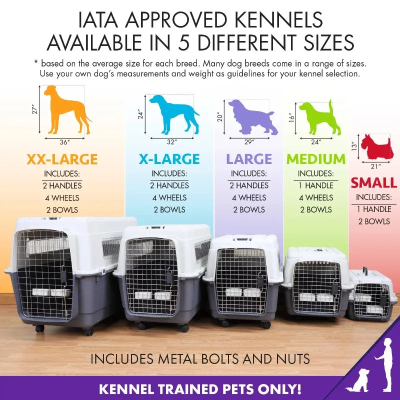 SportPet Designs Plastic Dog IATA Airline Approved Kennel Carrier, Medium  petlums.com   