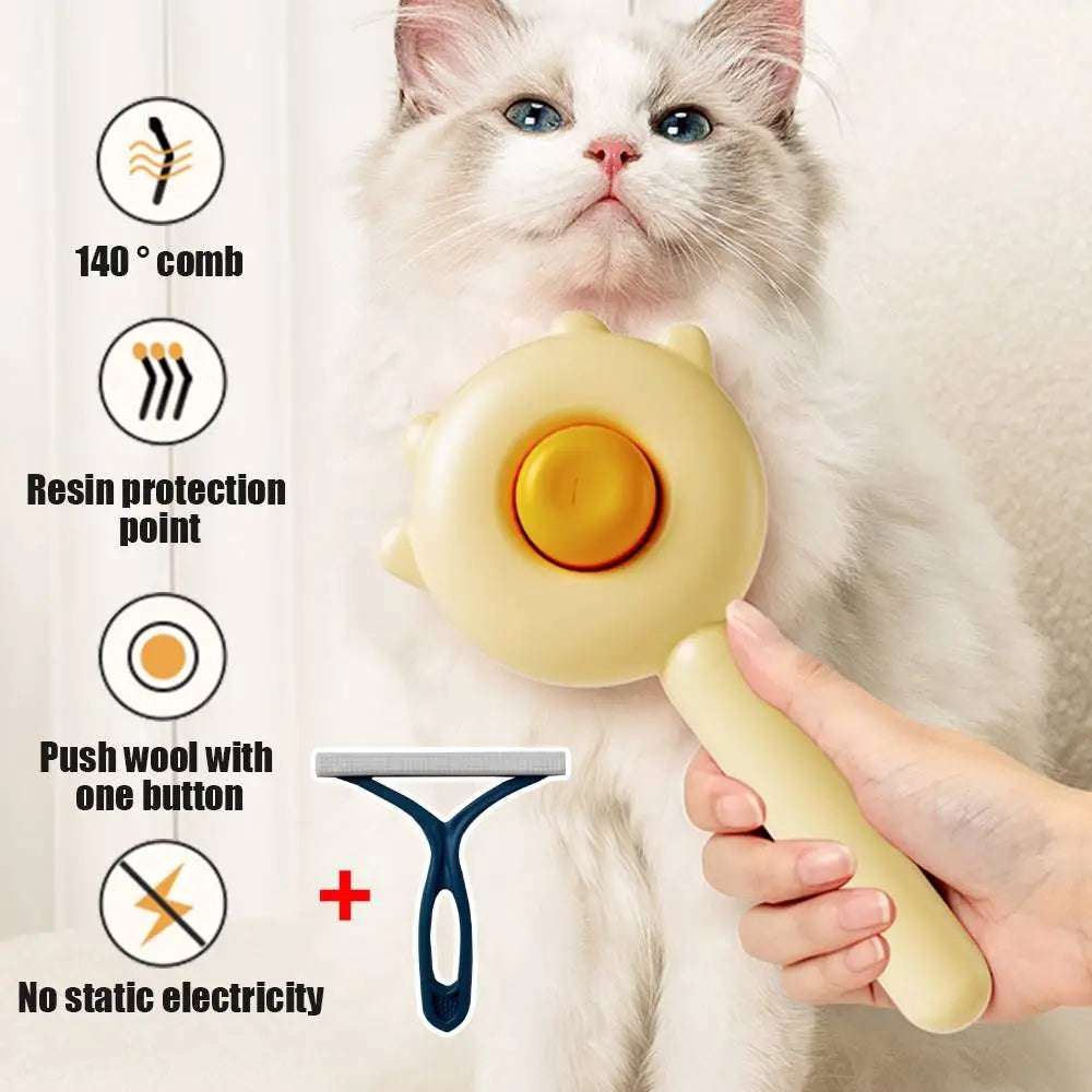 Cat Claw Shape Grooming Brush: Professional Massage Remover for Pet Hair  petlums.com   