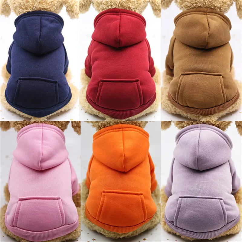 Cozy Cotton Pet Clothes: Stylish Warm Hoodies for Small to Large Dogs  petlums.com   