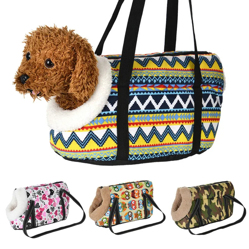 Cozy Soft Pet Carrier for Small Dogs: Stylish Outdoor Travel Sling Bag  petlums.com   