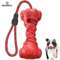 MASBRILL Interactive Rubber Dog Toy for Small Large Dogs - Dental Health Chew Toy