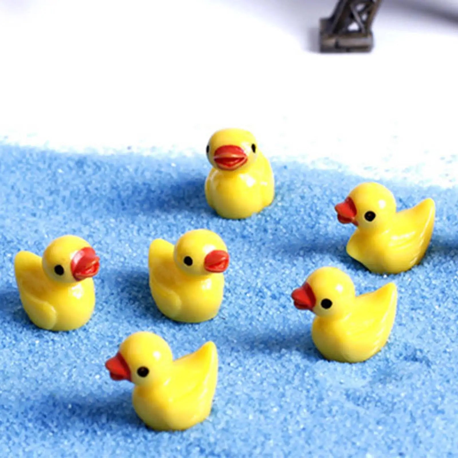 Yellow Duck Miniature Resin Ornaments for Crafts and Gardens  petlums.com   