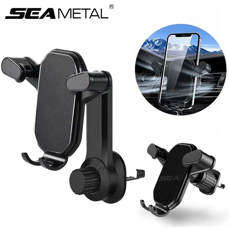 SEAMETAL Car Phone Holder: 360-Degree Rotation Smart Phone Mount with One-Hand Placement  petlums.com   