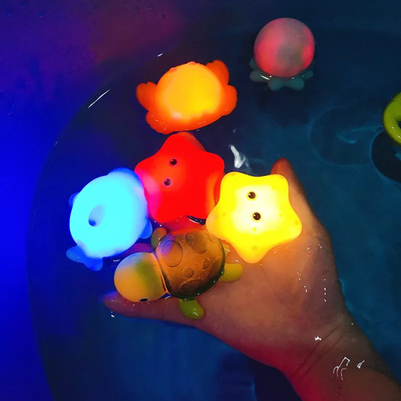 Cute Animals LED Light Up Frogs: Fun Bath Toy for Kids & Gifts  petlums.com   