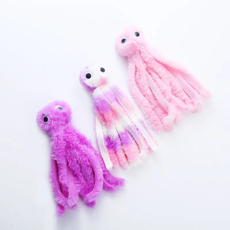 Cute Octopus Plush Cat Toy: Interactive, Bite-Resistant Fun for Playful Pets  petlums.com   
