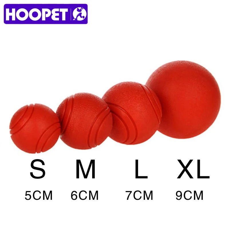 HOOPET Red Rubber Dog Toy Ball for Puppies, Teddy Bears, and Pitbulls  petlums.com   
