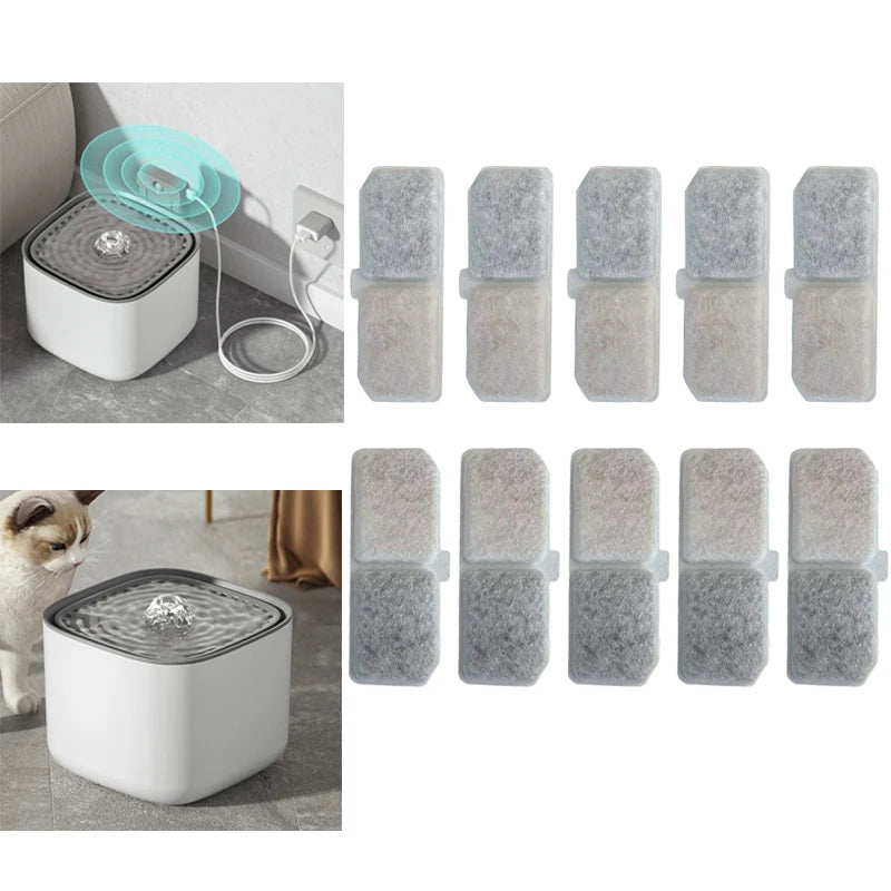Cat Water Fountain Filter Replacement Filters - Maintain Healthy Drinking Environment  petlums.com   