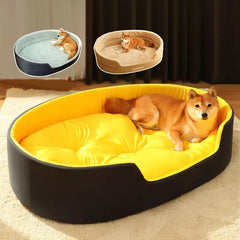 Pet Dog Bed: Cozy Sherpa Fleece Round Design Kennel for Restful Sleep.