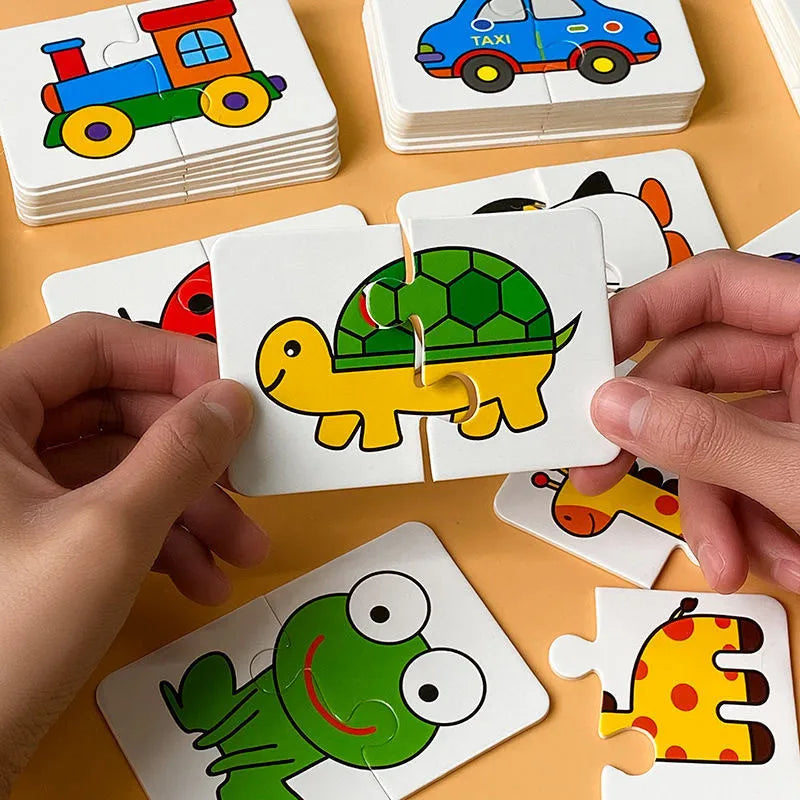 Montessori Animal Puzzle Cards: Cognitive Development & Matching Game  petlums.com   