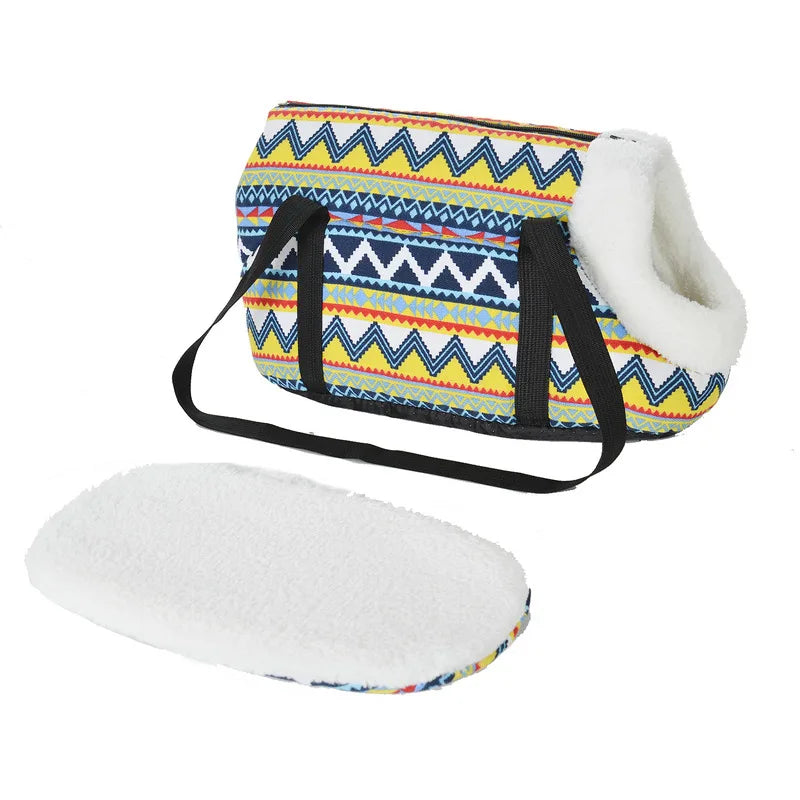 Cozy Soft Pet Carrier for Small Dogs: Stylish Outdoor Travel Sling Bag  petlums.com   