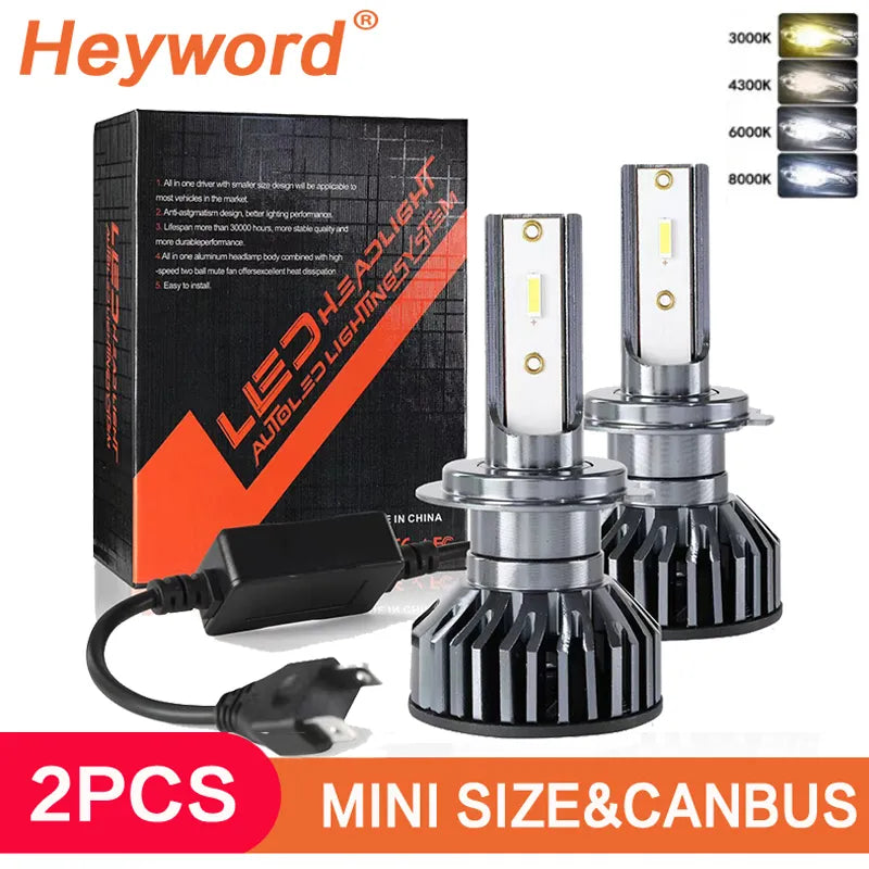 Heyword Car LED Headlight: High Brightness, Advanced Technology, Color Options, Wide Compatibility  petlums.com   
