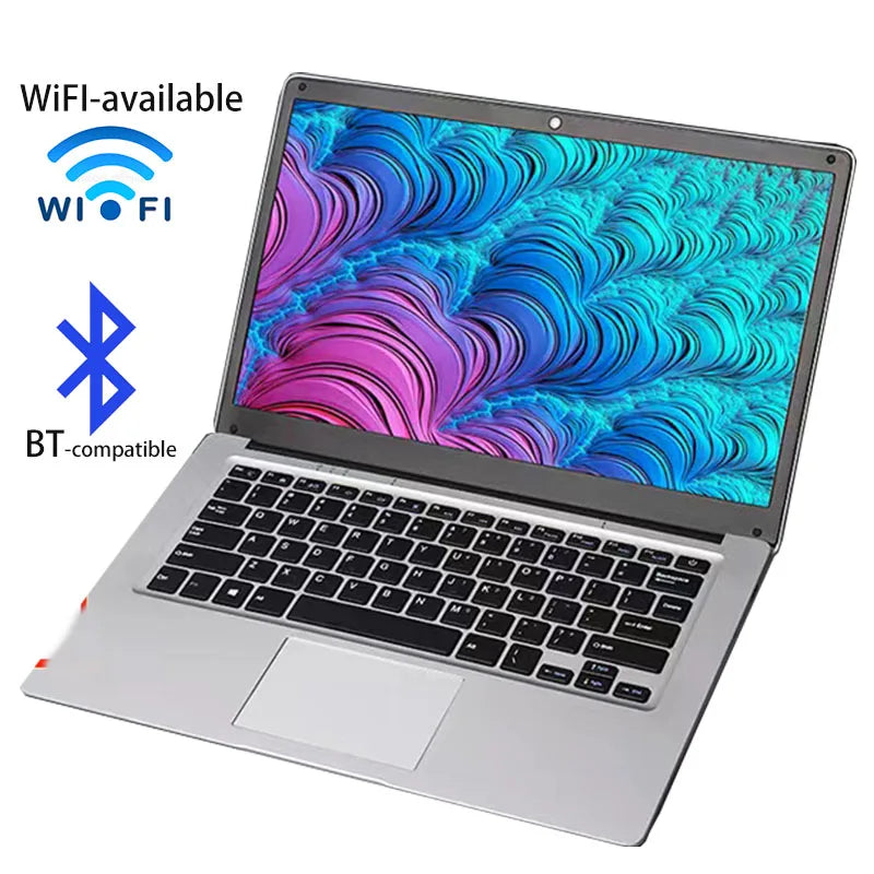 2022 New 14 inch Windows 10 Portable Laptop Computer for Office & School WiFi Bluetooth Camera USB 3.0 Gaming Netbook Laptops  PetLums.com   