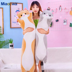Cute Long Cat Plush Toy: Soft Nap Pillow Home Decor Gift Doll Girls