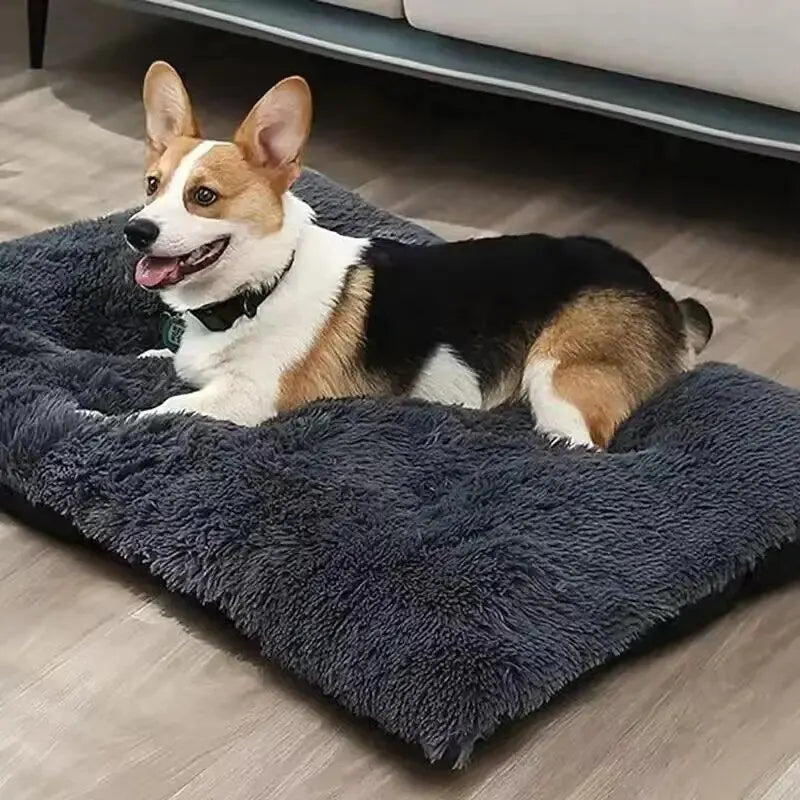 Plush Anti-Anxiety Dog Bed: Cozy Mat for Large Dogs  petlums.com   