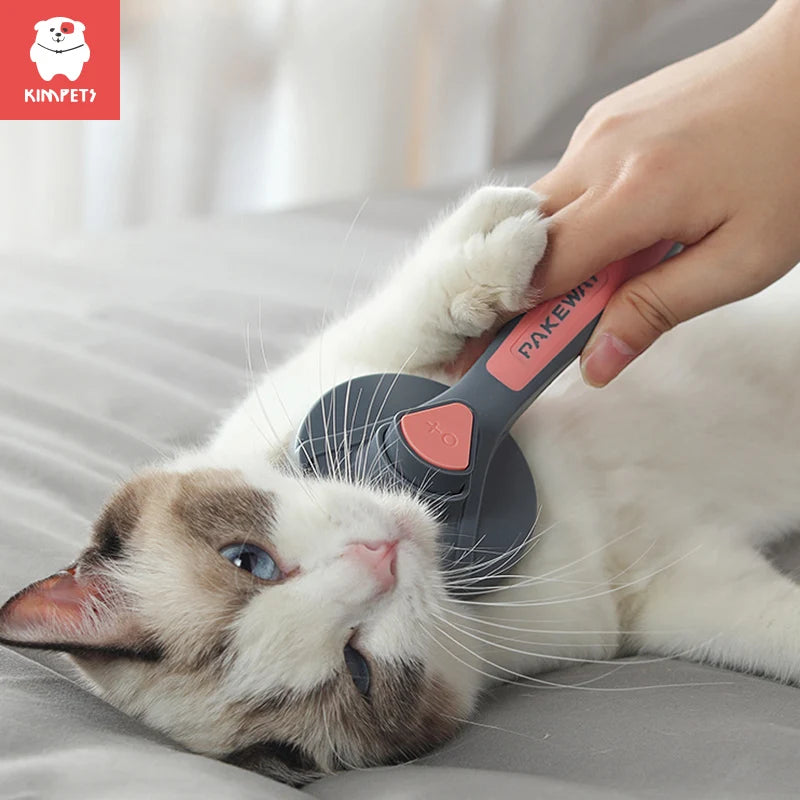 Kimpets Cat Dog Hair Remover Brush: Versatile Pet Grooming Tool & Massage Brush  petlums.com   