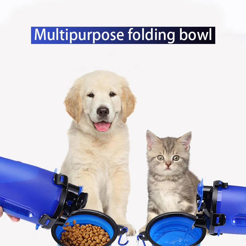Large Collapsible Silicone Dog Bowl: Portable Travel Feeder & Toy  petlums.com   