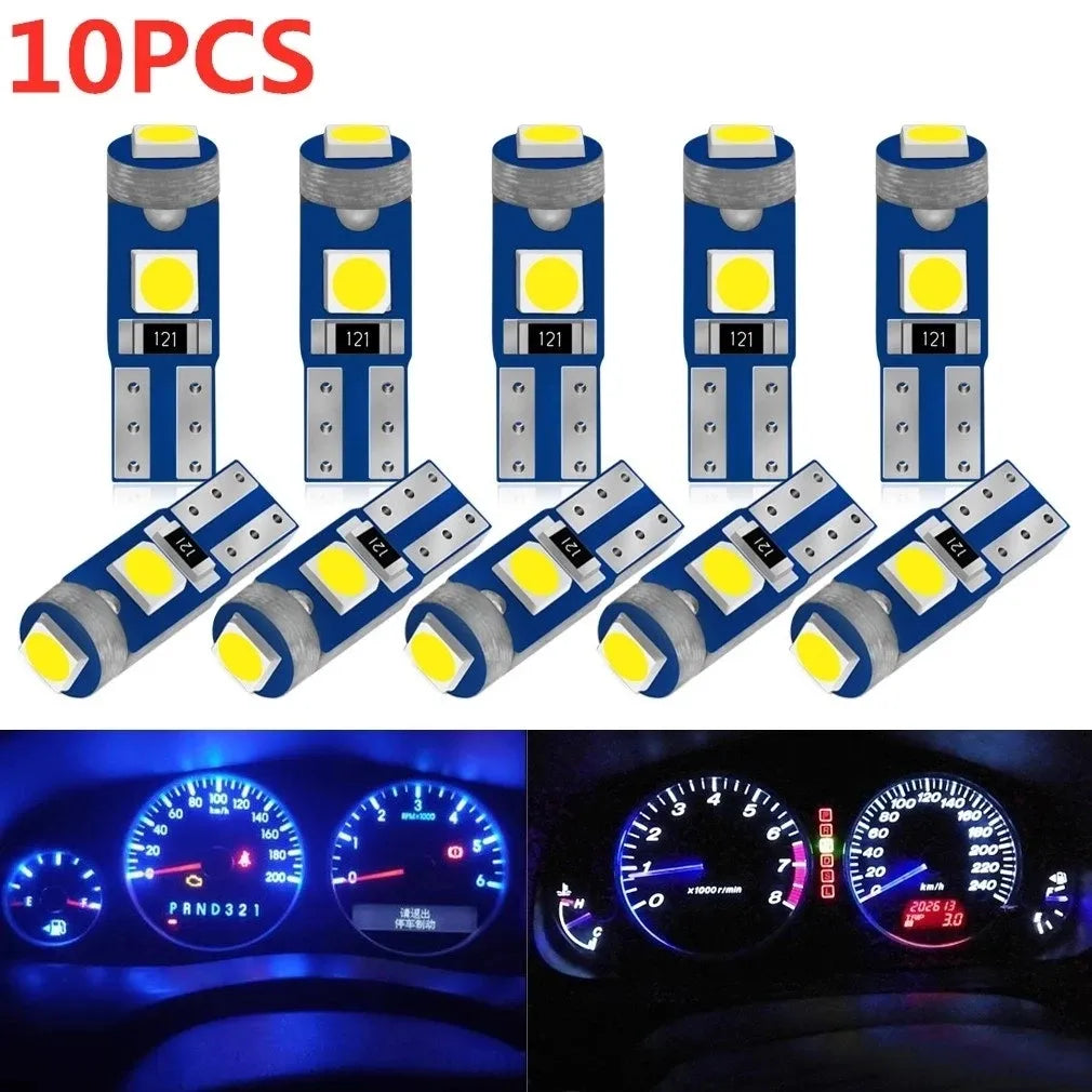 T5 LED Car Interior Lights with Canbus Technology: Super Bright Illumination, Easy Installation, Various Colors, Universal Compatibility.  petlums.com Blue 2pcs 