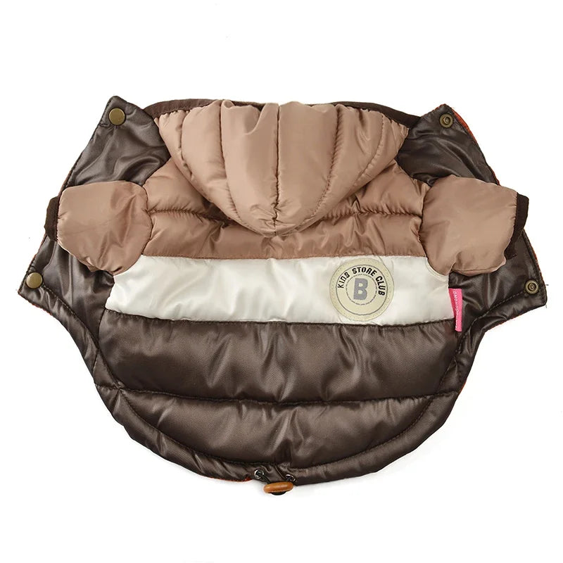 Cozy Cotton Winter Dog Jacket: Stylish Waterproof Coat for Small to Medium Breeds  petlums.com   