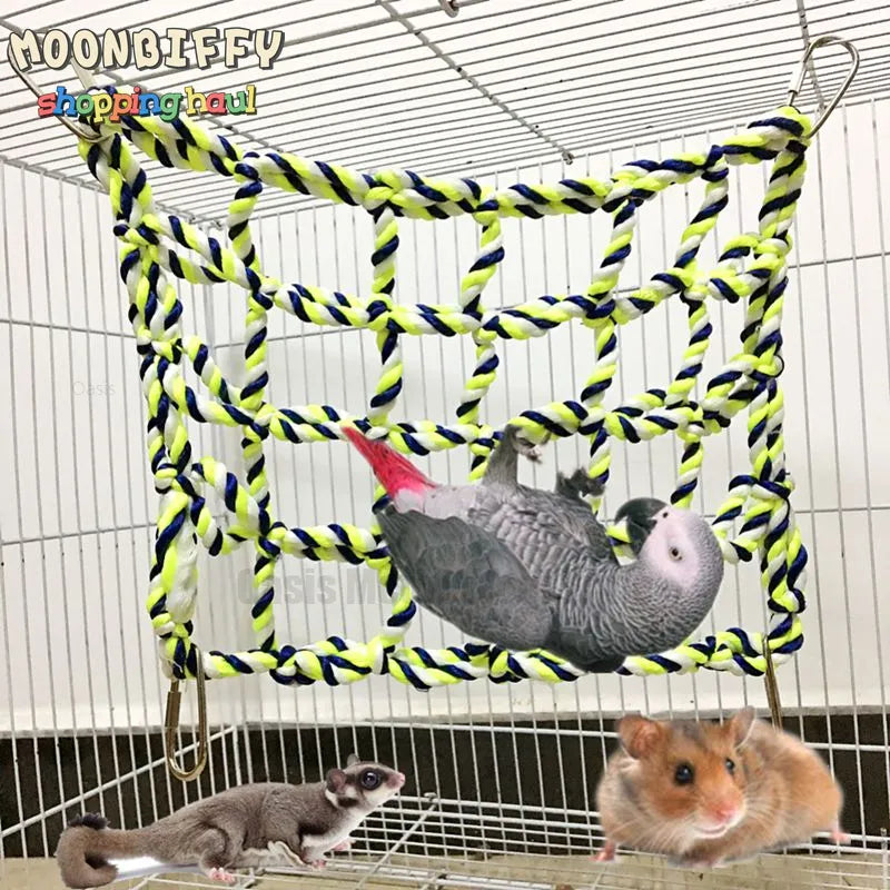 Colorful Pet Climbing Hammock for Small Pets: Interactive Nylon Net for Health and Fun  petlums.com   