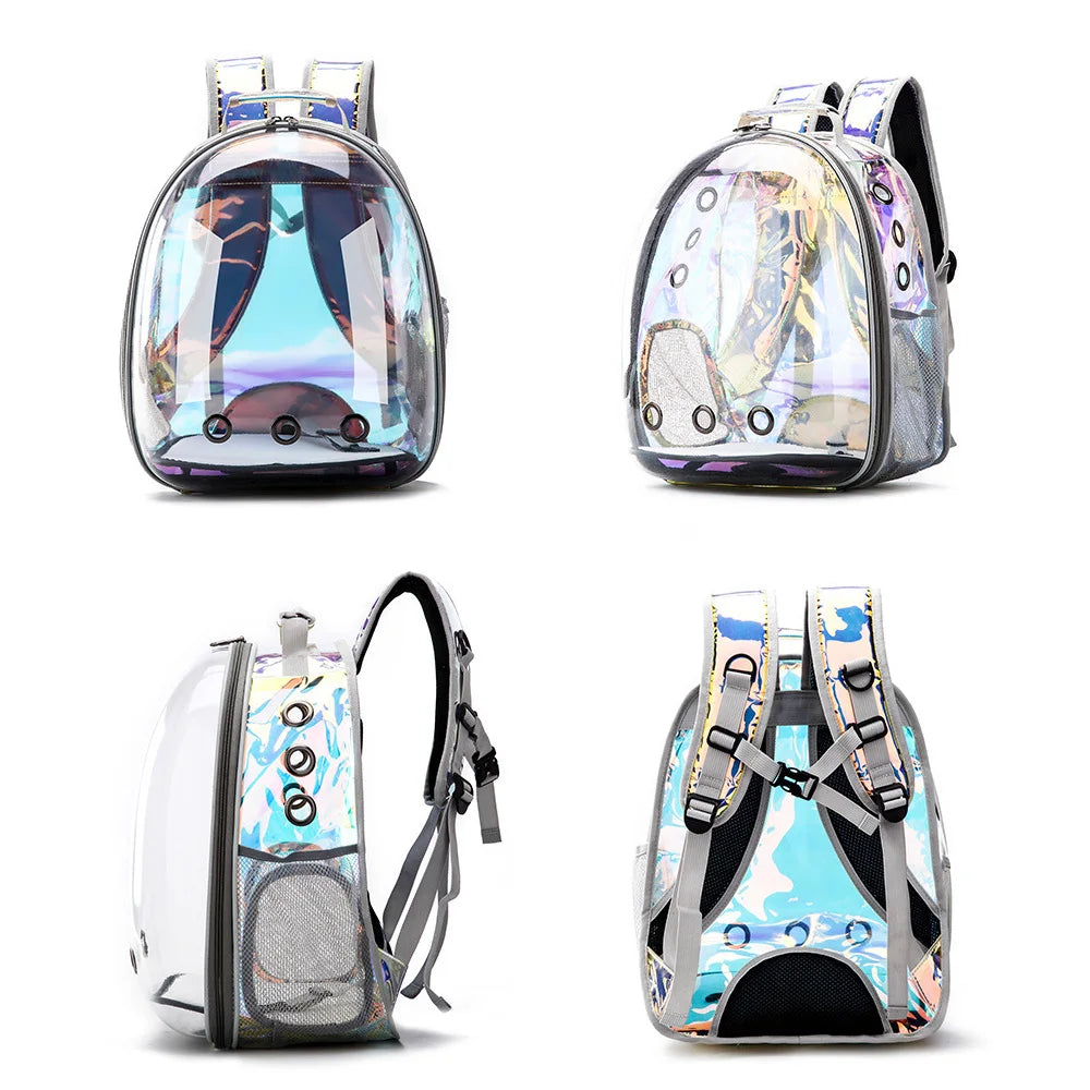Breathable Cat & Dog Travel Backpack with Transparent Space  petlums.com   