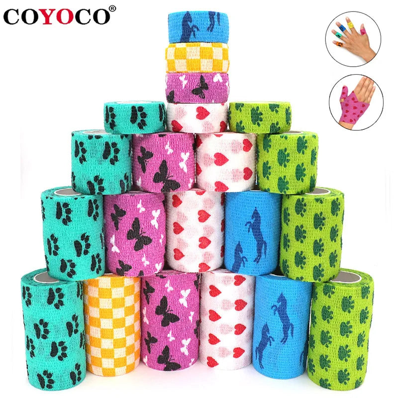 COYOCO Colorful Elastic Athletic Tape Wraps for Sports & Tattooing  petlums.com   