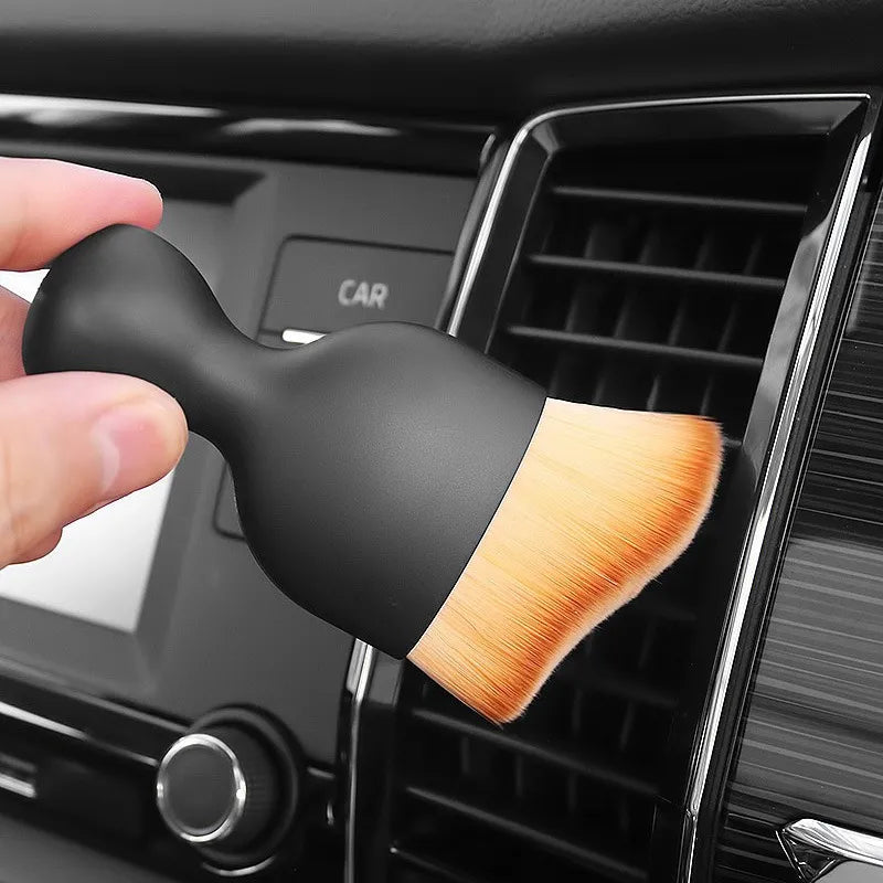 Car Interior Cleaning Brush: Hygienic Compact Design for Multi-Directional Scratch-Free Deep Cleaning  petlums.com   