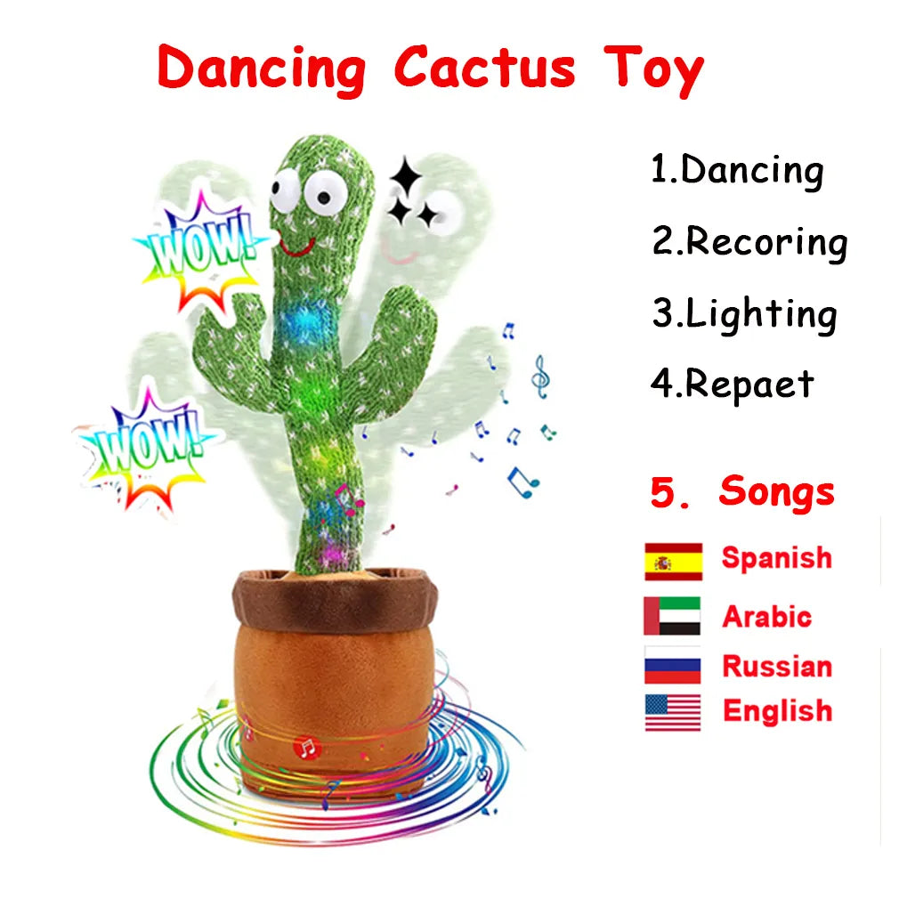 Dancing Cactus Toy: Twisting, Singing, Glowing Fun for Kids  petlums.com   
