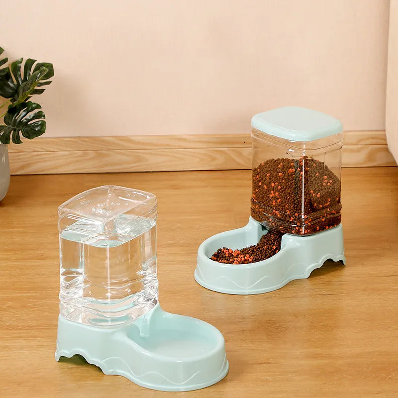 Automatic Pet Feeder & Drinking Bowl Combo with Large Capacity & Grain Storage  petlums.com   