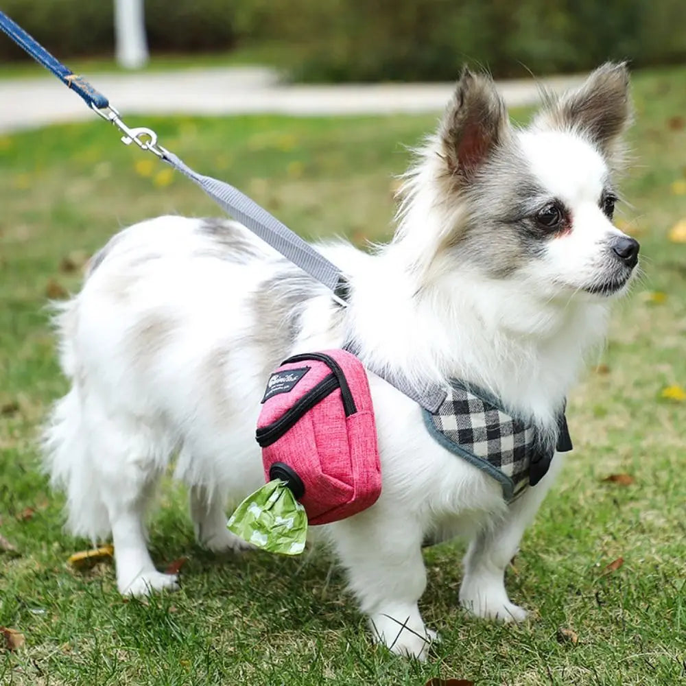 Dog Training Treat Bag with Poop Bag Dispenser & Storage Pockets  petlums.com   