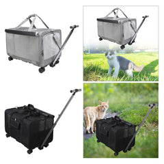 Rolling Pet Travel Carrier for Kittens & Puppies: Durable & Convenient